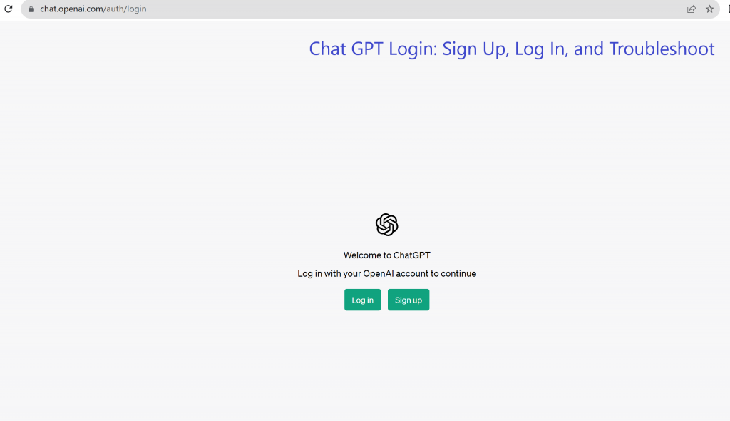 Chat GPT Login