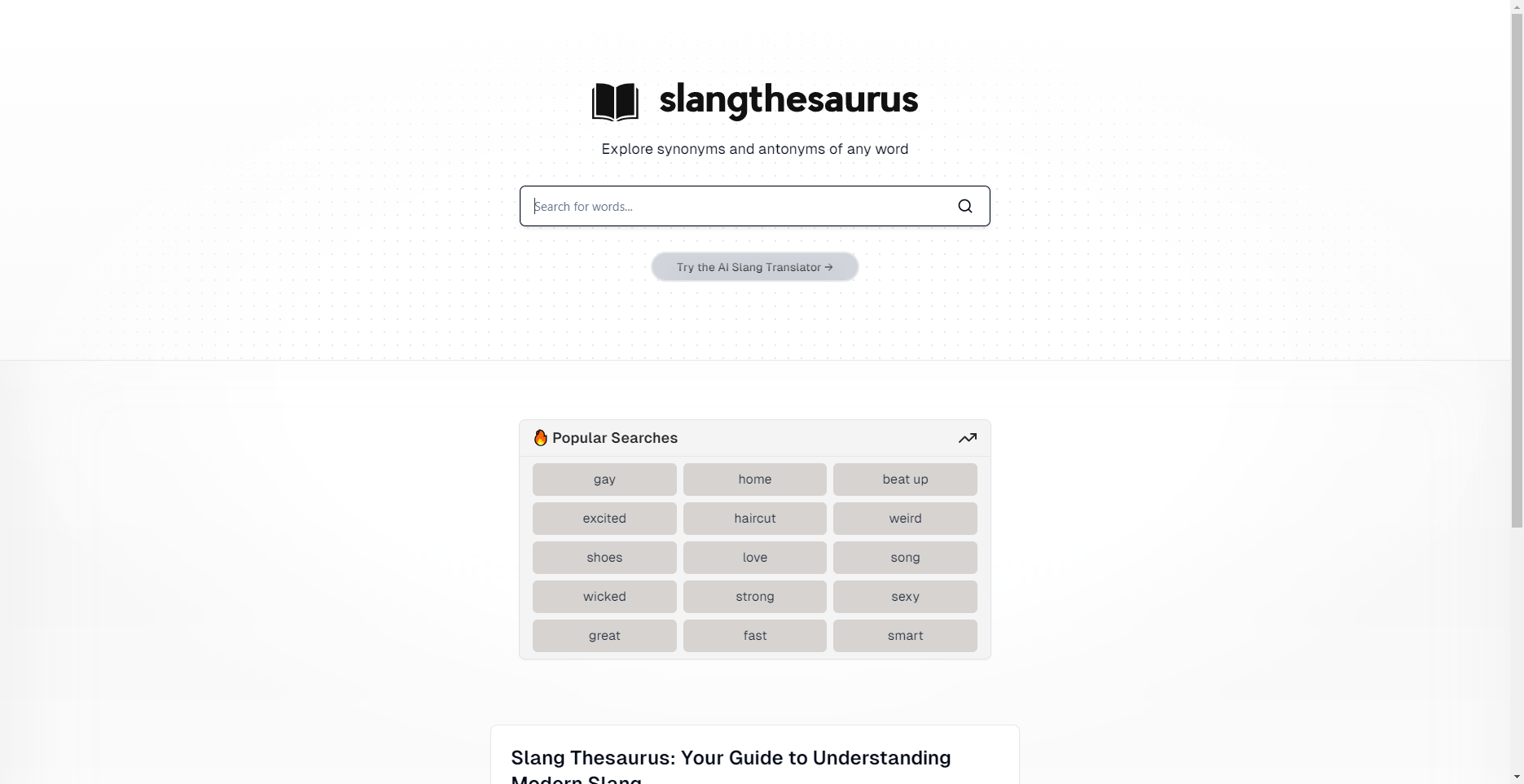 slang-thesaurus-ai-tools-masters